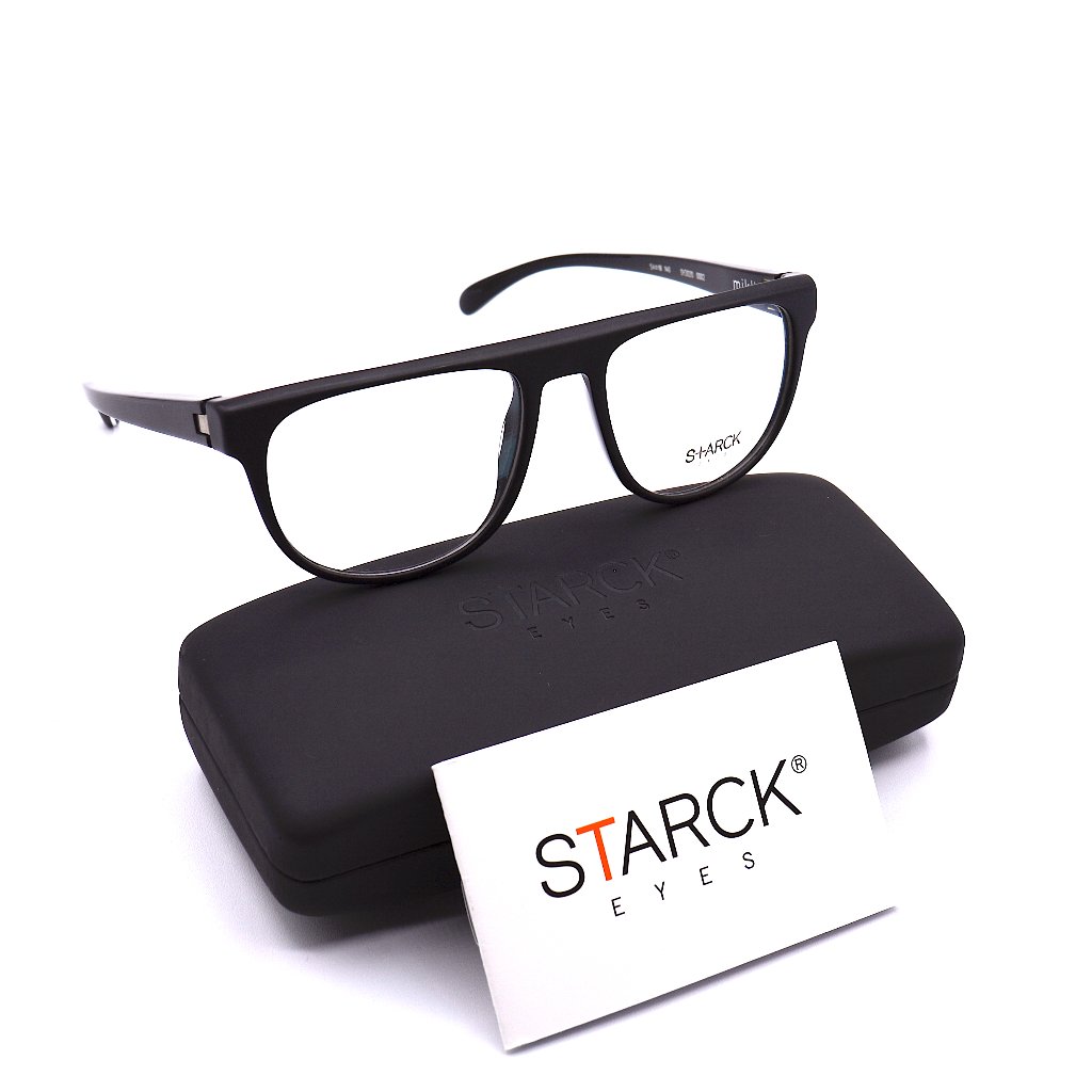 New Starck Eyes Sh3020 Matte Black Authentic Eyeglasses Frame